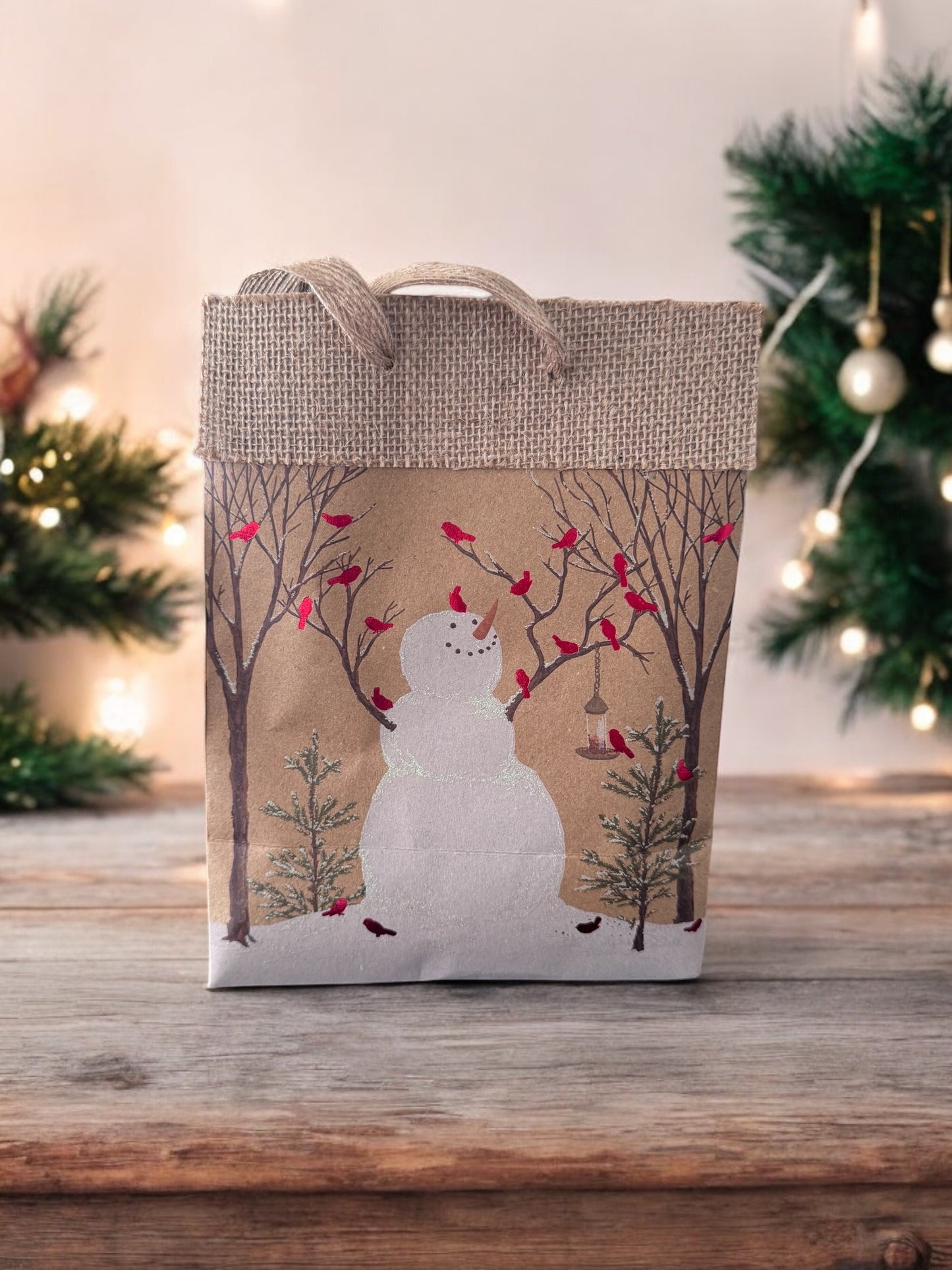 Snowman gift bag(all gift bags come with different variety of scents)